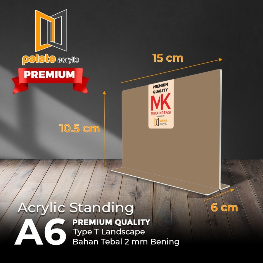 

AKRILIK TENT HOLDER A6 T LANDSCAPE- 2MM PREMIUM
