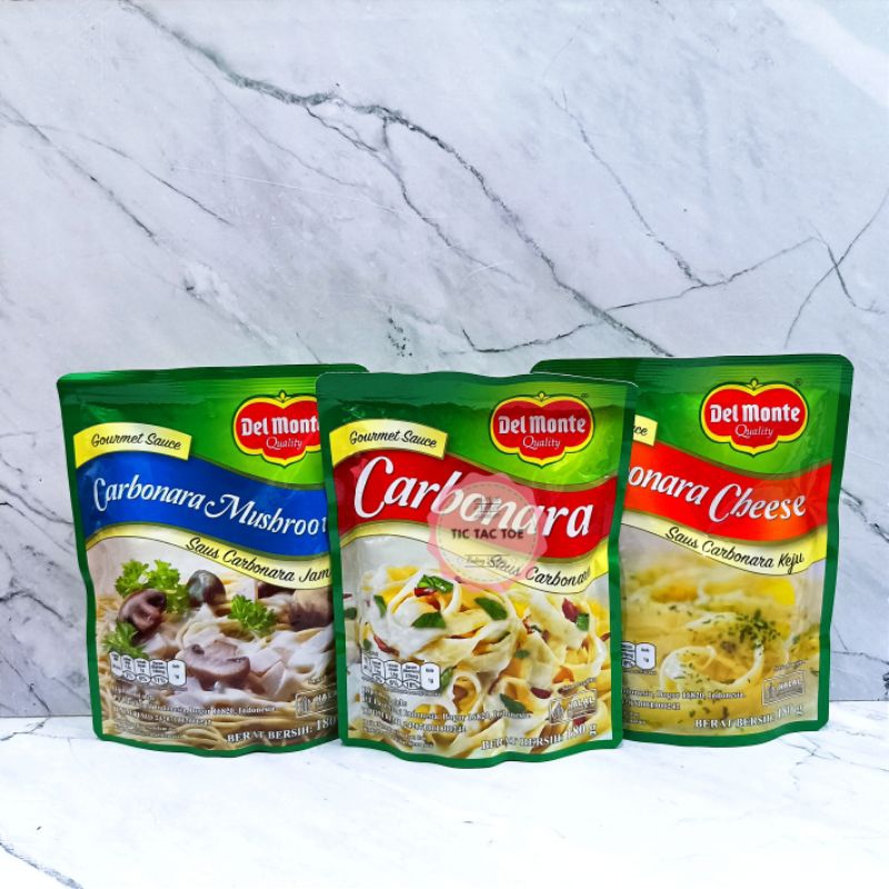 

Del Monte Saus Carbonara Pouch 180gr/Saus Carbonara/DelMonte Sauce/Carbonara Cheese/Saus Keju Instant