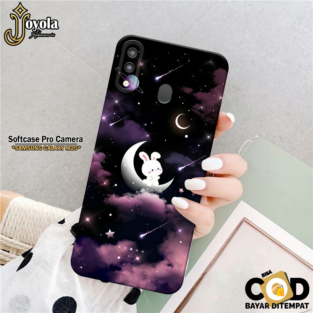 JOYOLA Case Samsung Galaxy M20 - Fahion Case Kartun - Softcase Samsung Galaxy M20 - Pro Camera - Cas