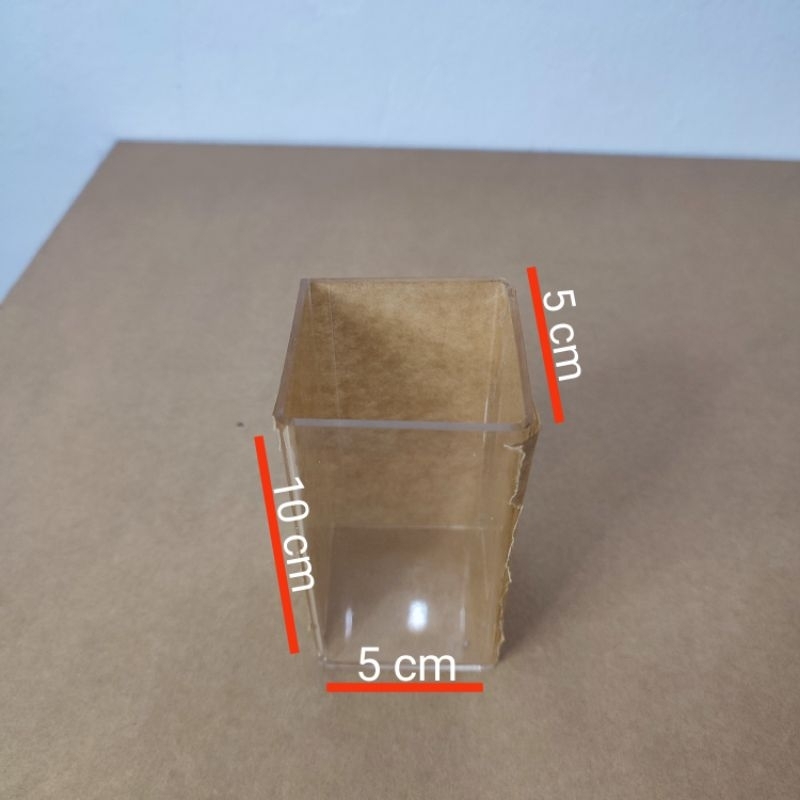 

akrilik box tempat pencils brush ukuran 5X5X10