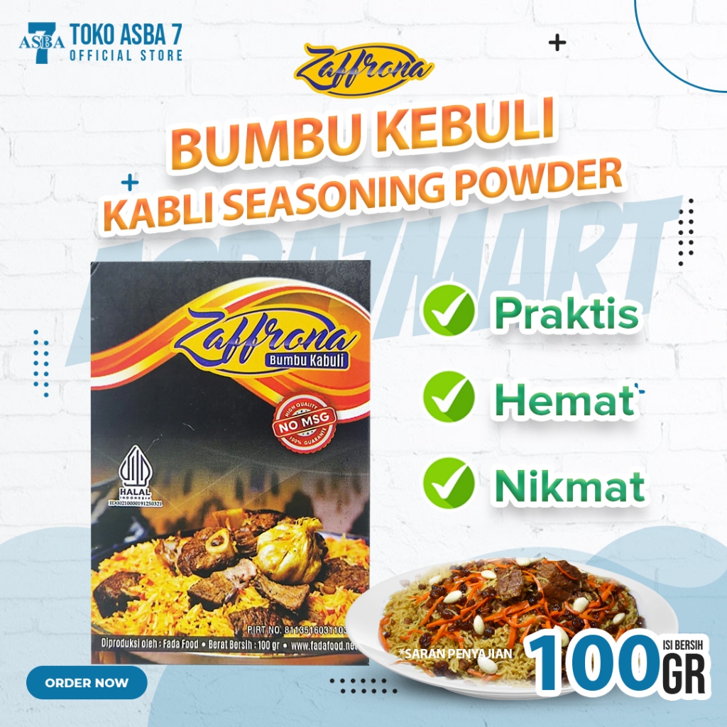 

ZAFFRONA BUMBU KABULI 100 GR