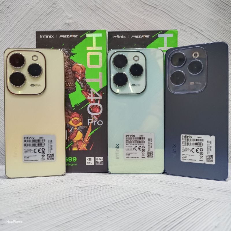 Infinix Hot 40 Pro 12/256 GB Handphone Second Bekas Fullset