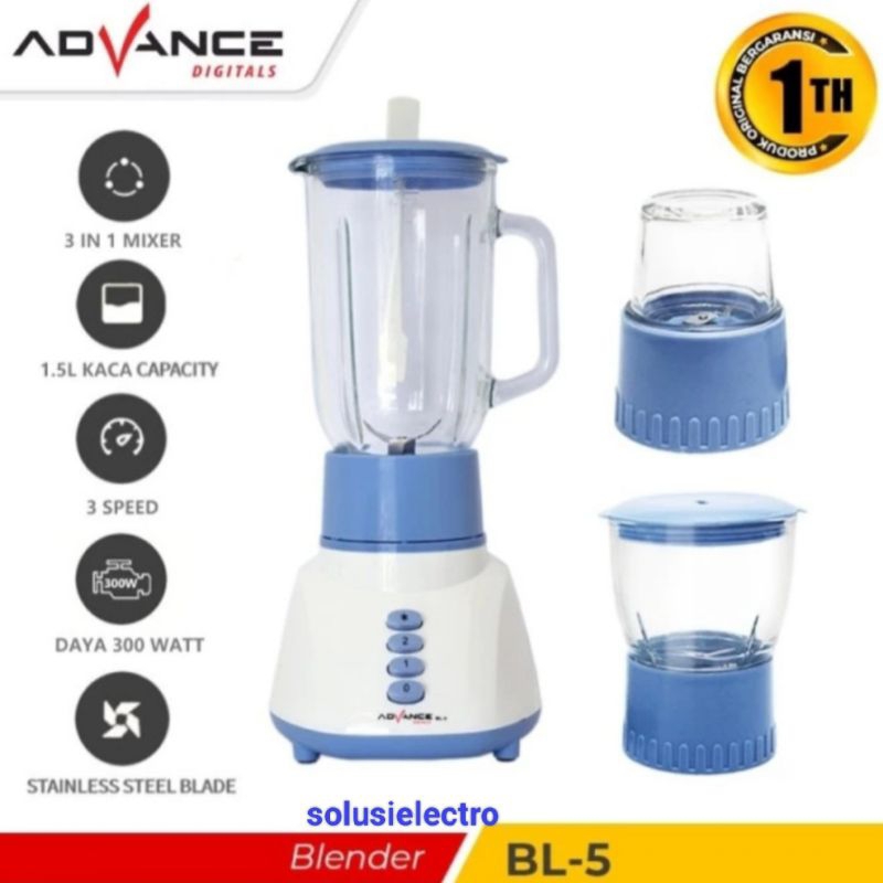 Blender Advance BL 5 Blender Kaca Blender 3in1