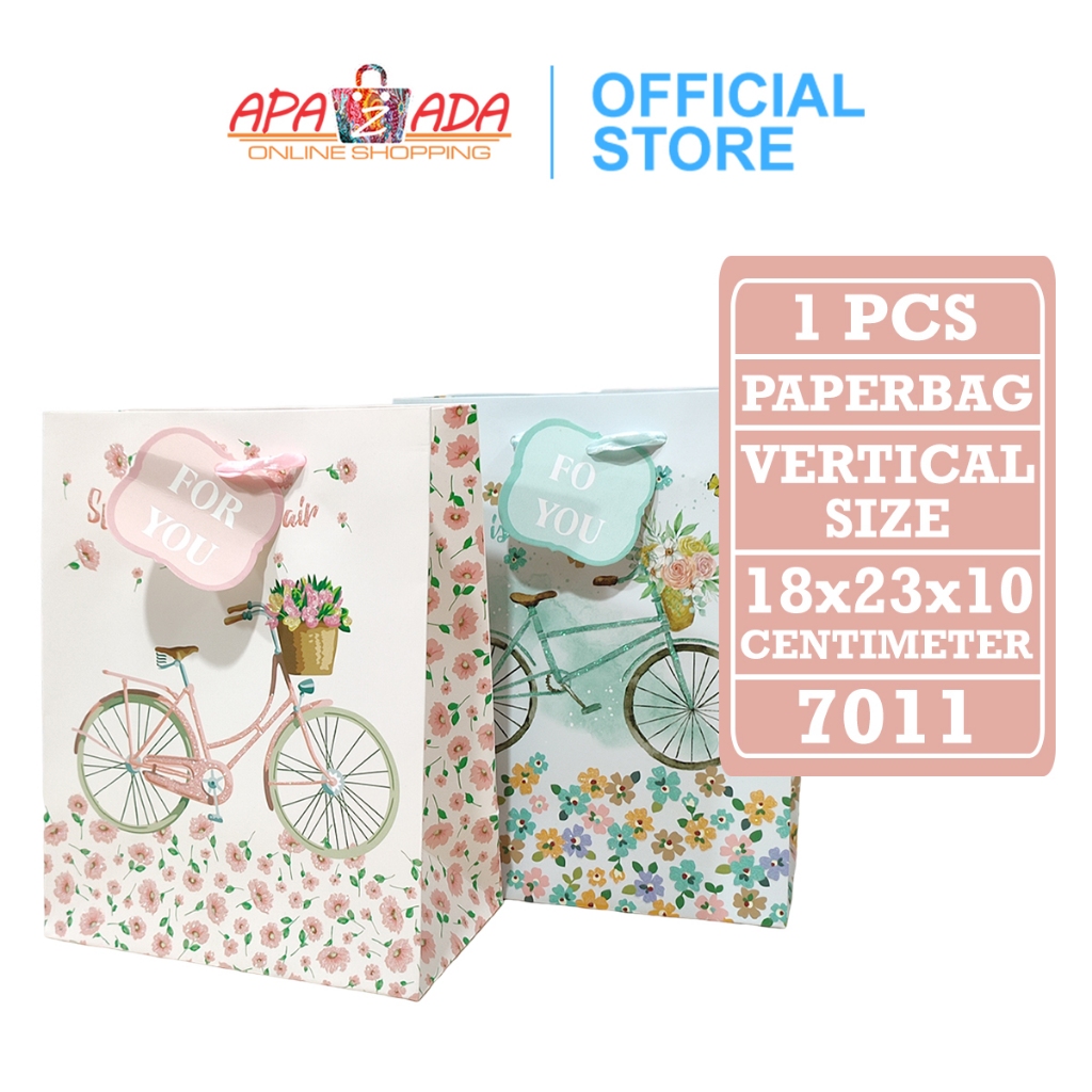 

Apazada - Paperbag Vertical Size 18x23x10 Cm / Kado Souvenir Packaging / Gift Bags No.7011