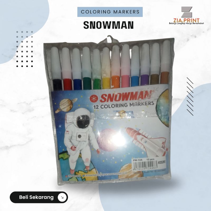 

Snowman 12 coloring markers Rp.16900