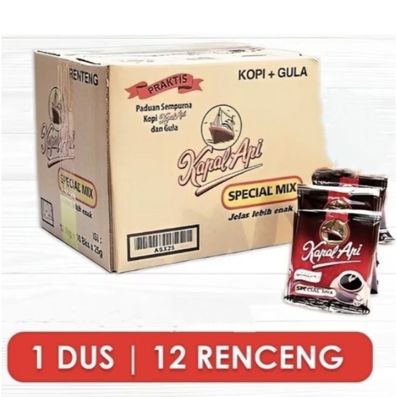 

[1 karton isi 120pcs@25g] Kapal api special mix kopi+gula