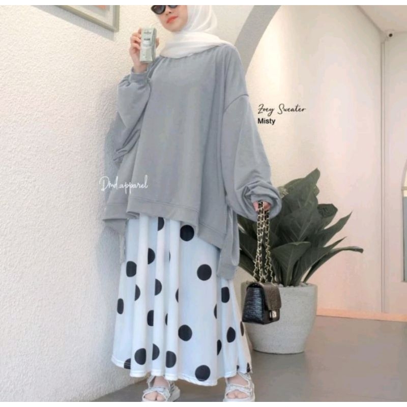 ZOEY SWEATER OVERSIZE | SWEATER WANITA BIG SIZE