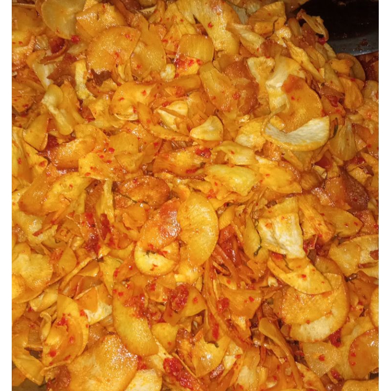 

KERIPIK PEDAS MANIS DAUN JERUK 1/2Kg