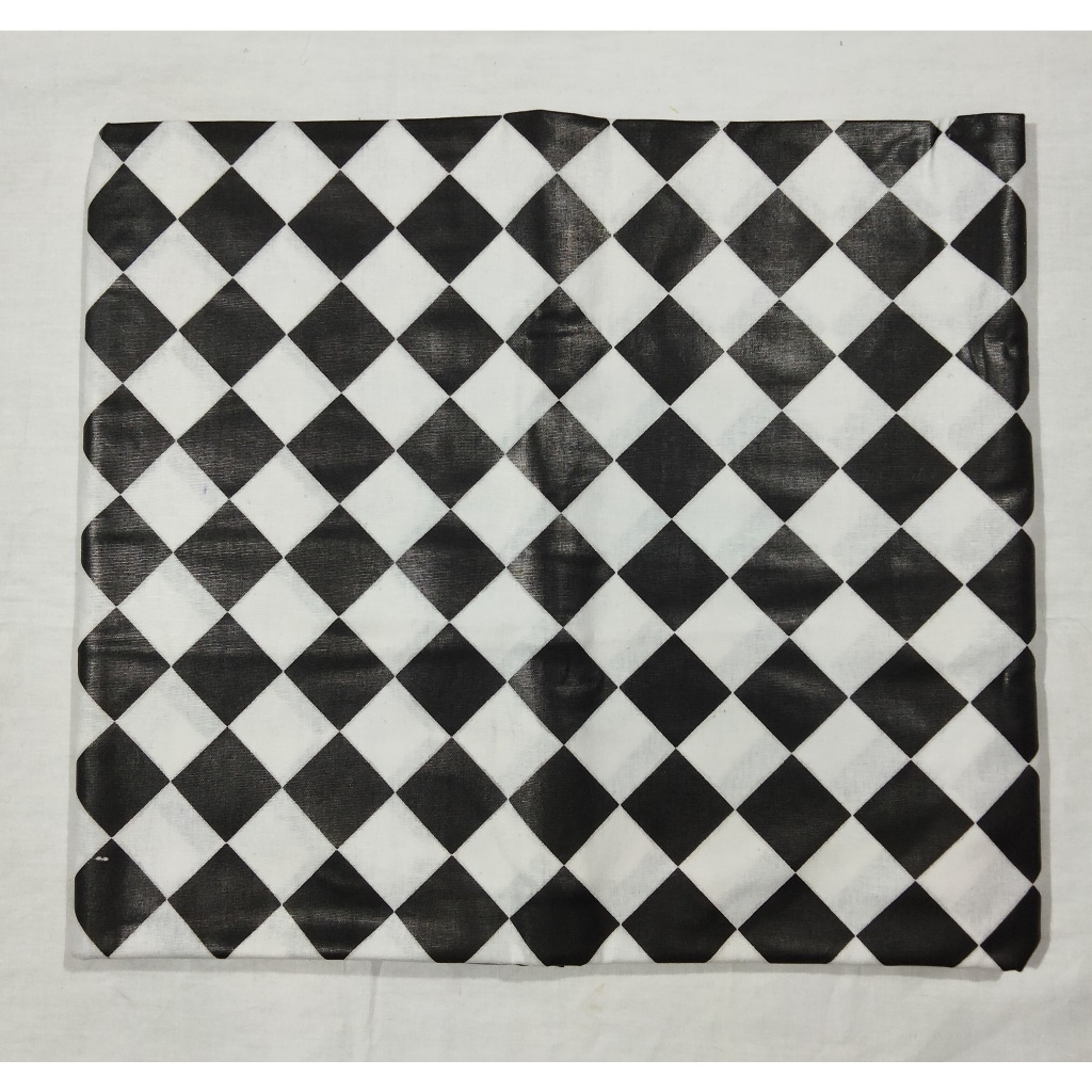 Kain poleng Khas Bali Motif Kotak Kotak hitam