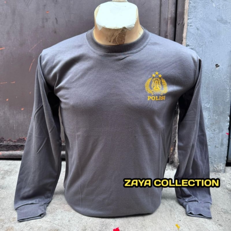 Kaos polisi coklat lengan panjang