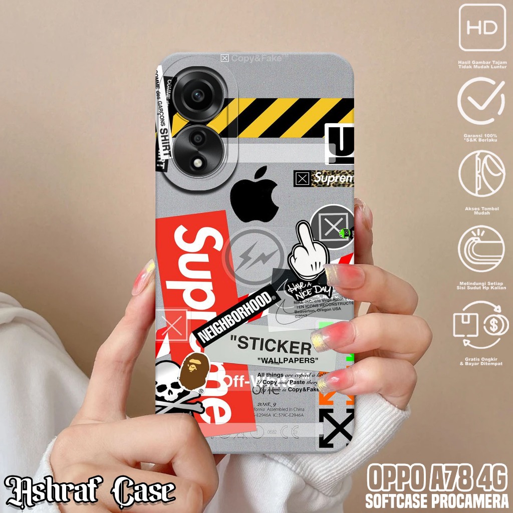 Case OPPO A78 4G - Casing Hp OPPO A78 4G Motif BA - Softcase Hp OPPO A78 4G - Silikon Hp OPPO A78 4G