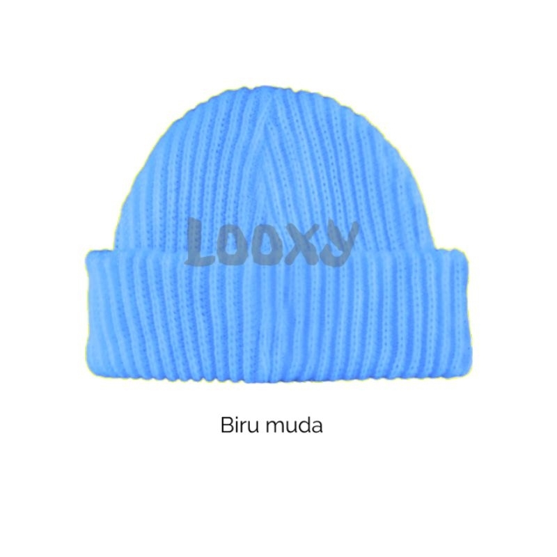TOPI KUPLUK RAJUT POLOS BEANIE HAT PRIA WANITA REMAJA