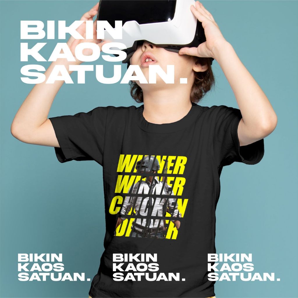 KAOS ANAK + CUSTOM SABLON DTF PUB*G