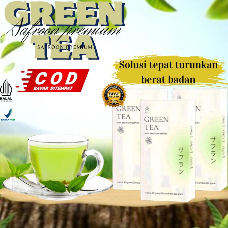 

[PROMO TERLARIS]KALON GREEN TEA SAFROON PREMIUM|TEH HIJAU PELANGSING Membantu mengurangi lemak di tubuh 100% ORIGINAL