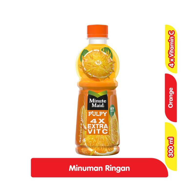 

Minute Maid Pulpy Minuman jus Buah Rasa Jeruk Botol 300 ml