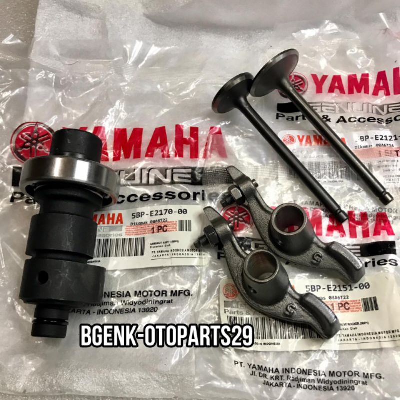 PAKET 3 ITEM NOKEN AS+PLATUK KLEP+KLEP SET YAMAHA SCORPIO Z LAMA SCORPIO KODE 5BP ORI