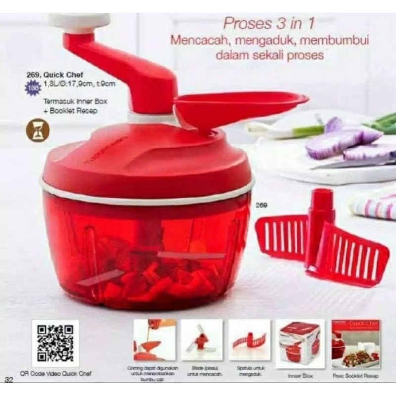 NEW Quick Chef by Tupperware/ blender manual