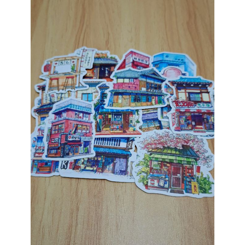 

Stiker Bangunan khas jepang | Stiker Jepang | Build stickers Japan