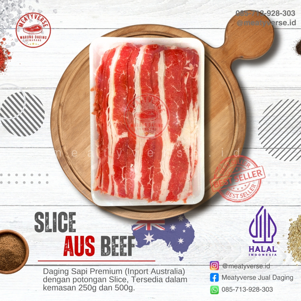 

Daging Slice AUS - Australian Sliced Beef (Low Fat)
