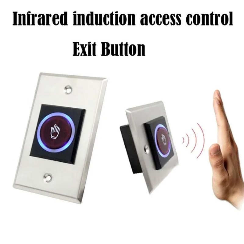 Door Exit Button No Touch Logo Tangan tanpa tulisan Exit / Tombol Exit No Touch Hand / Sensor Button