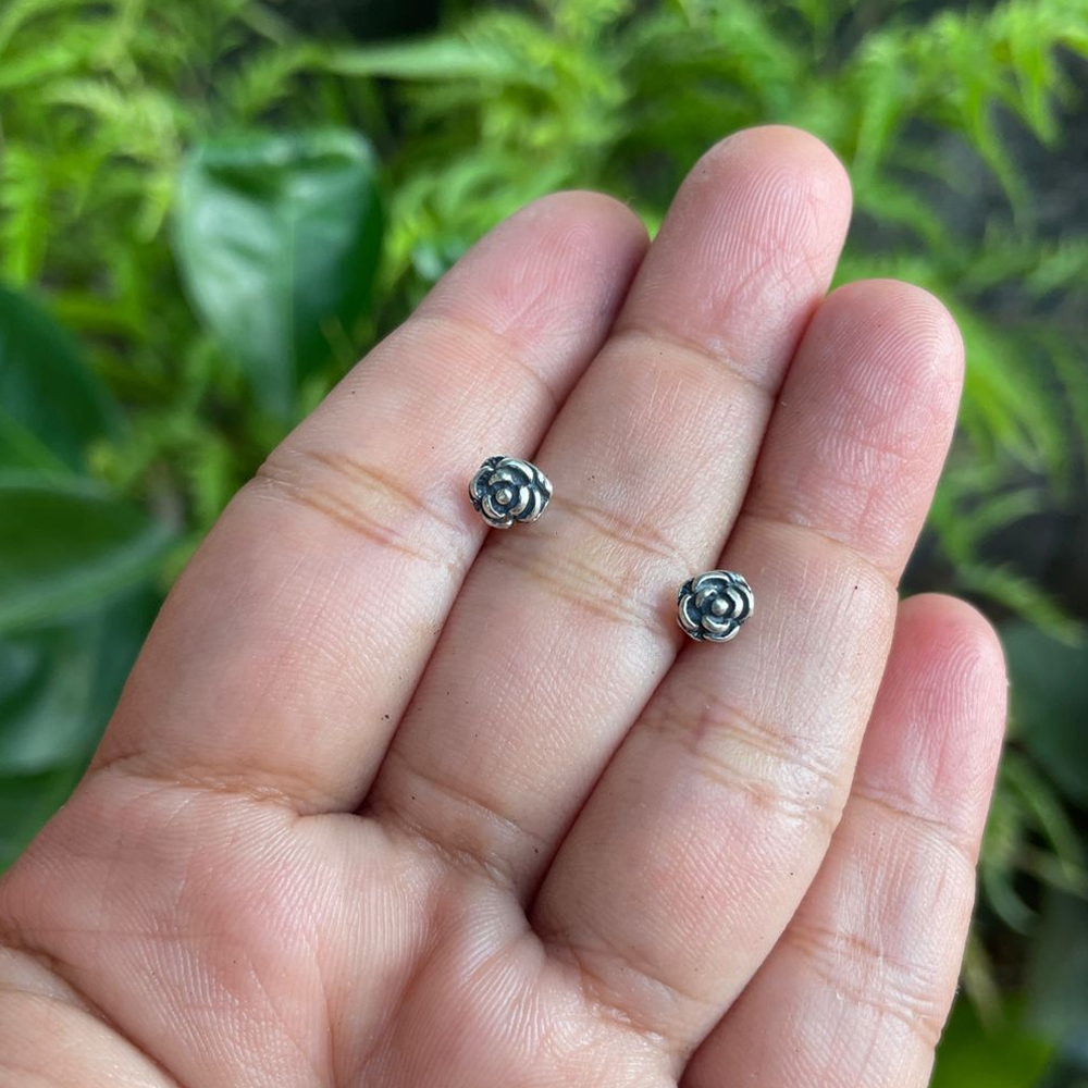 Anting Earrings Sumpel Stud Tusuk Giwang Perak Silver Bali Asli 925 Bunga Pentol Anak Wanita Perempu