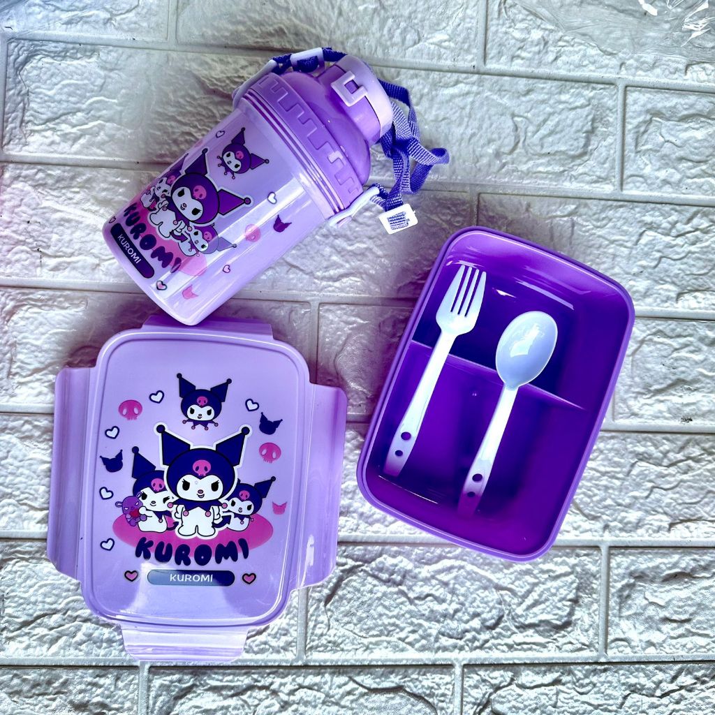 Set Tempat Makan + Botol Minum / Set Tempat Makan Anak/ Tempat Makan dan Botol Anak SANRIO