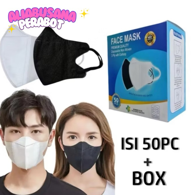 MASKER 1BOX 50PCS PUTIH