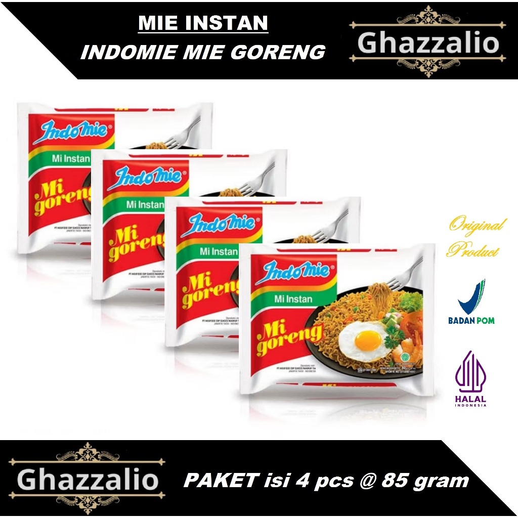 

Indomie Mie Goreng - Paket 4 Pcs @ 85 gram