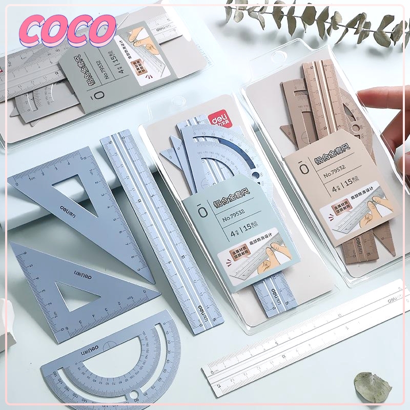 

Ujian Penggaris Logam Sederhana Menggambar Penggaris Aluminium Set Empat - coco_market