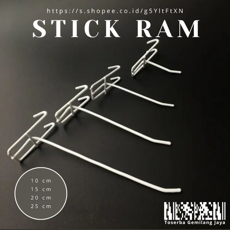 Toserba Gemilang Jaya _ Stik Ram Besi isi 10 pcs | cantolan ram besi | cantelan ram besi