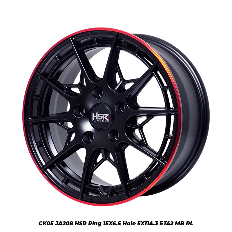 VELG MOBIL SUZUKI ERTIGA RING 15 HSR CK05 BLACK LIFS RED