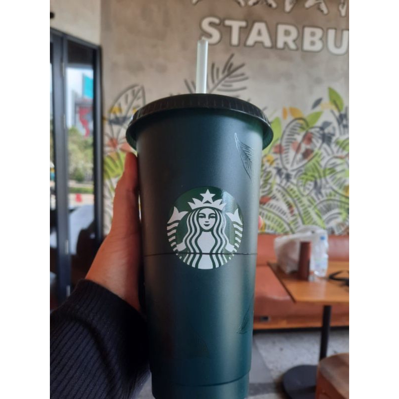 Reusable cup straw Starbucks green