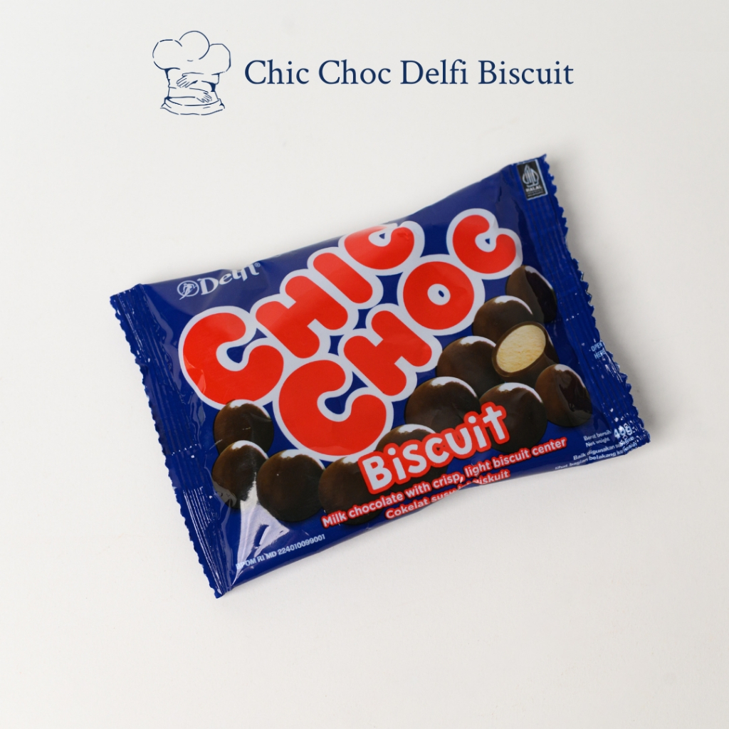 

Delfi Chic Choc 40 Gr / Coklat Susu Isi Biskuit