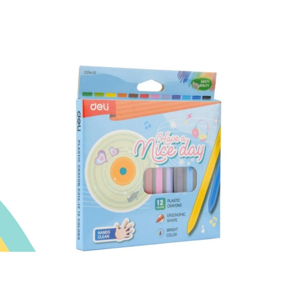 

Krayon DELI Plastic Crayon 12 Warna CC-214-12