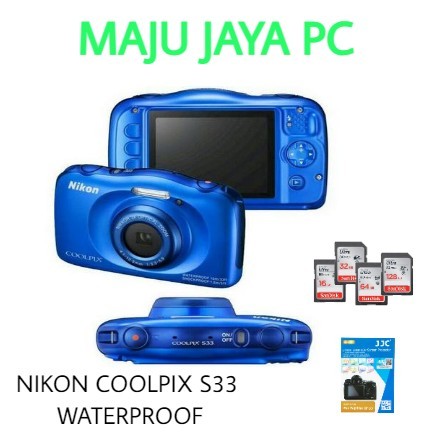 NIKON COOLPIX S33 WATERPROOF CAMERA DIGITAL