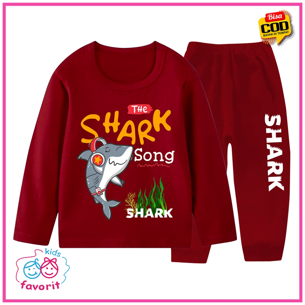 Favorit kids Piyama Setelan anak laki laki dan perempuan lengan panjang celana panjang gambar baby s