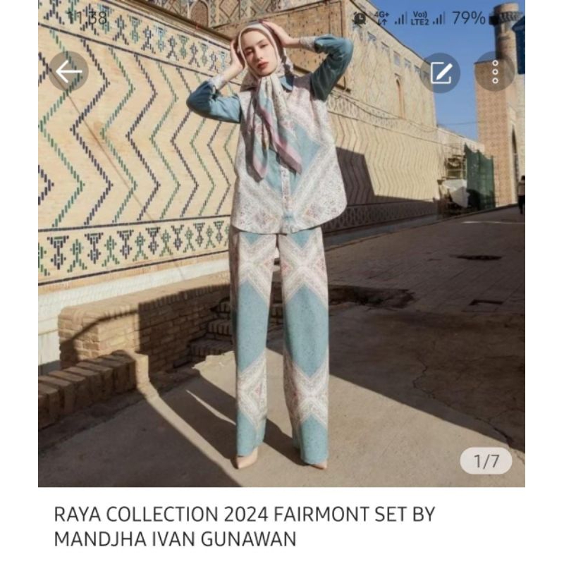 Mandjha Dress Ivan Gunawan Fashion Original Gamis Glory Ready Size  L,Ready Banyak Motif Lain Elizab