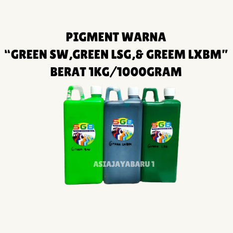 

1 BOTOL - Biang Warna/Pigmen Warna Sablon Kain/Bahan Warna GREEN SW, GREEN LSG, & GREEN LXBM Berat 1Kg/1000gram