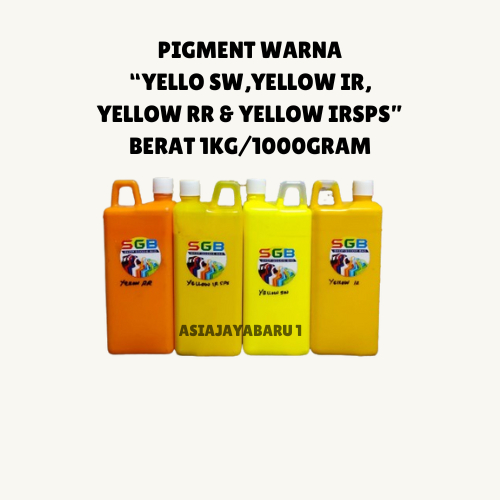 

1 BOTOL - Biang Warna/Pigmen Warna Sablon Kain/Bahan Warna YELLOW SW, YELLOW IR, YELLOW RR, & YELLOW IR SPS Berat 1Kg/1000gram
