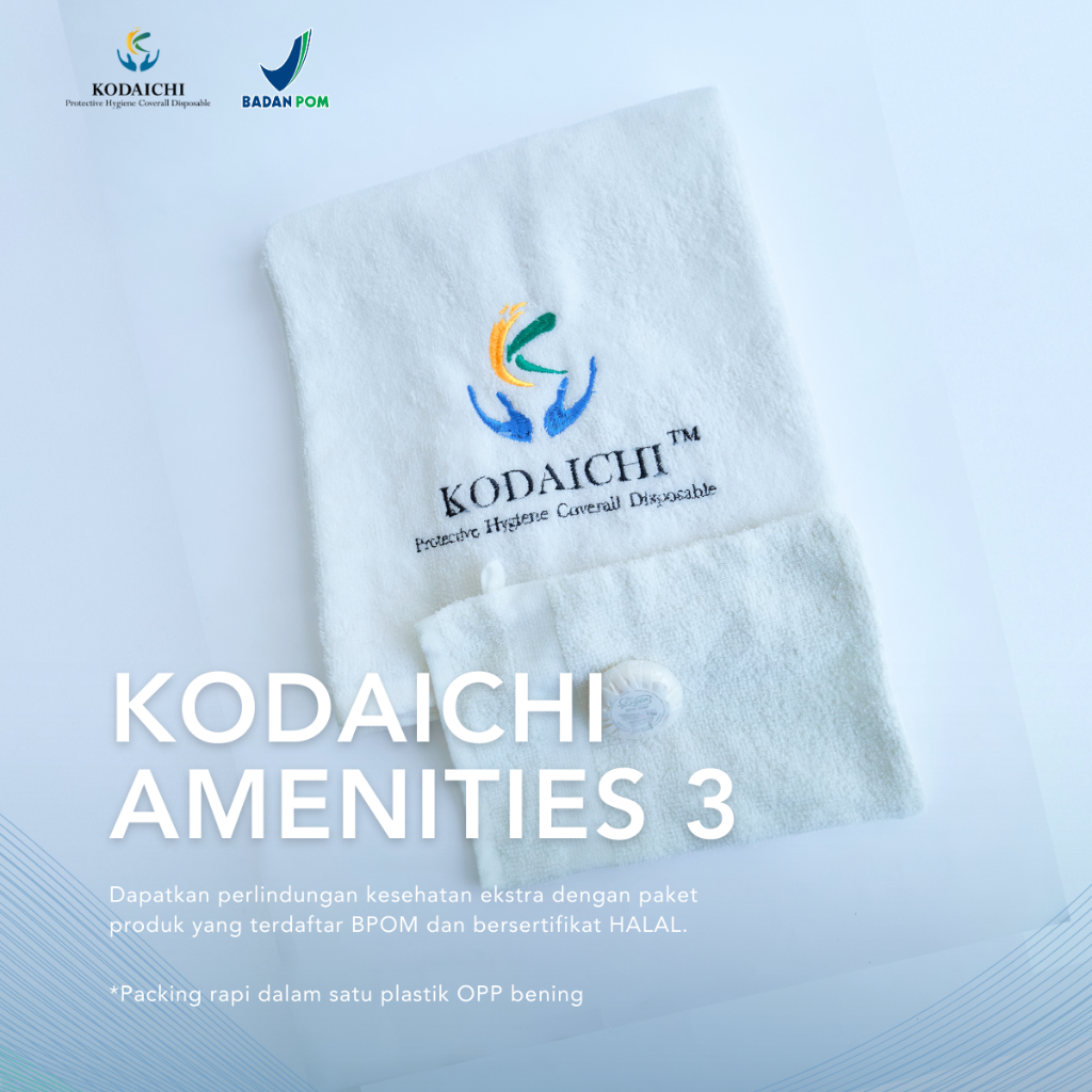 Paket Amenities Hotel / Rumah Sakit - KODAICHI - Paket handuk, Sabun, Washlap (AMINITIES 3)