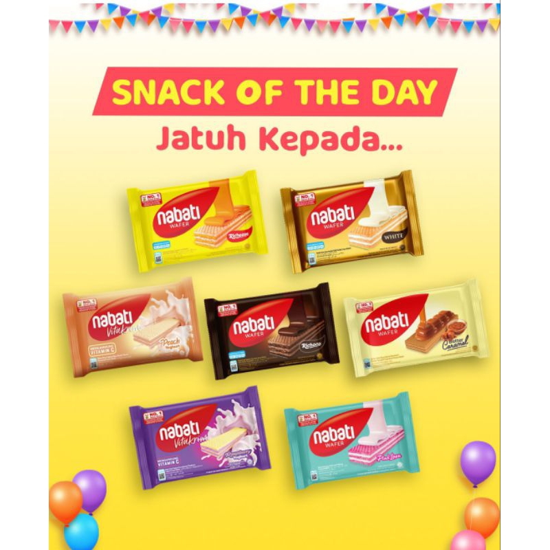 

nabati Richeese Wafer Krim Keju • chocolate • Goguma 122 g