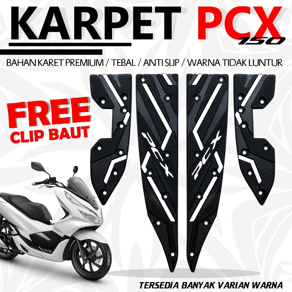 Karpet Motor Pcx 150 / Alas kaki Pcx 150 / Pijakan Kaki Pcx 150 / Aksesoris Motor Pcx 150