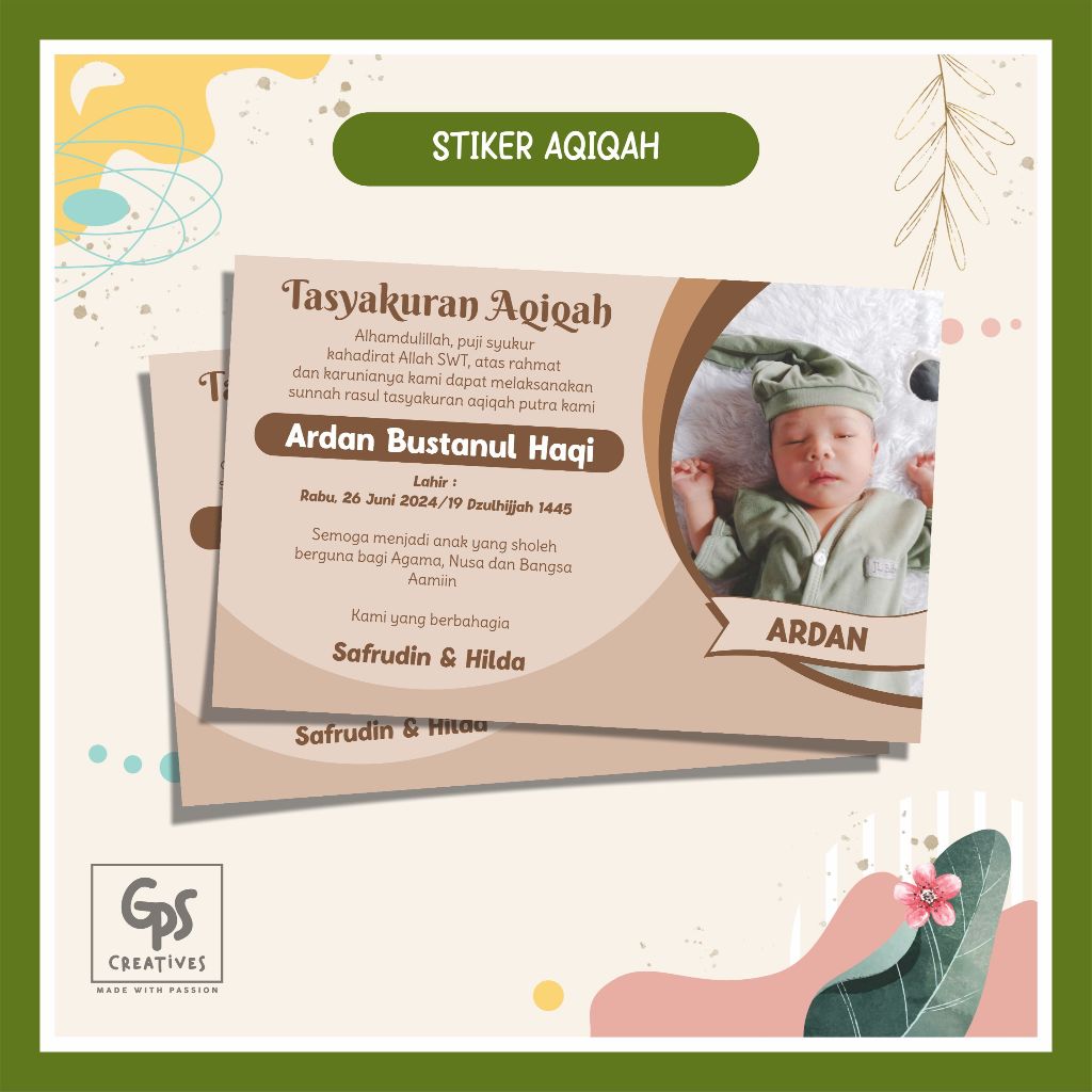

Stiker Tasyakuran Aqiqah