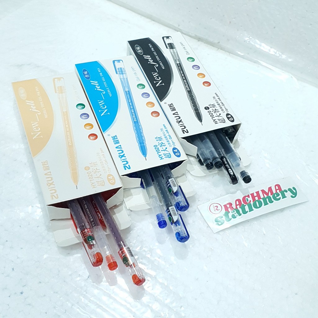 

Bolpen Apel Pulpen Gel 0.4 mm, Pen Gel Hitam, Merah, Biru | ZUIXUA