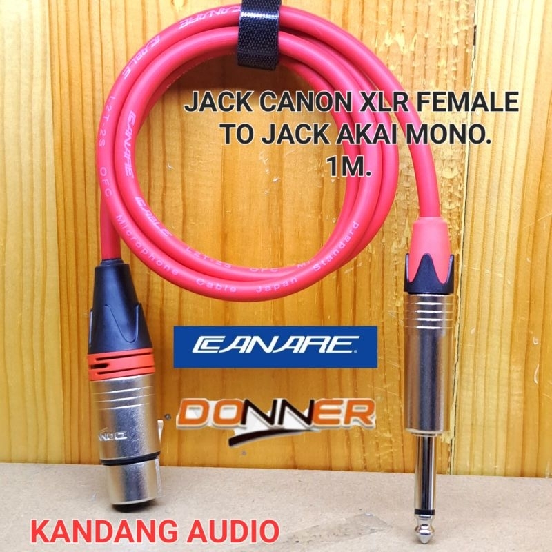 JACK CANON XLR FEMALE TO AKAI MONO