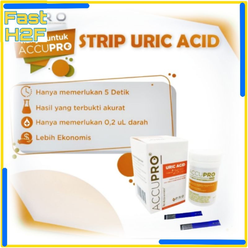 Strip Cek Asam Urat Accupro/Strip Asam Urat/Strip Accupro