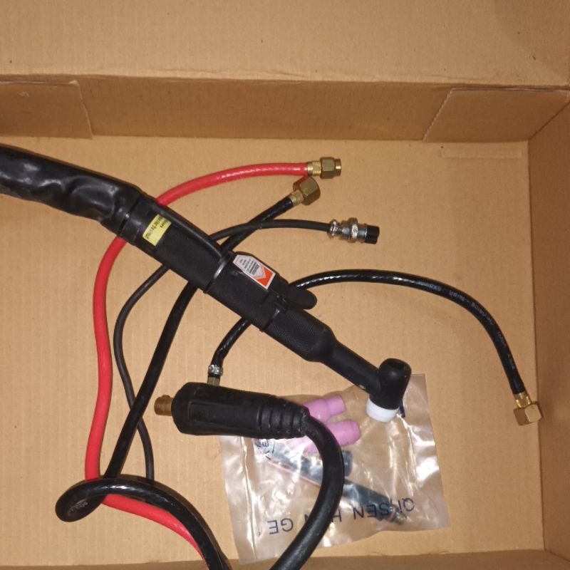 tig torch wp18 (water cool) panjang 4mtr. stang las argon  untuk stang las argon
