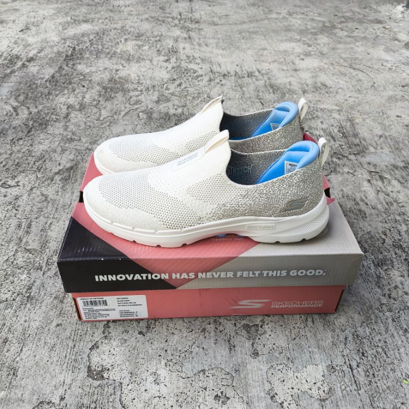 Sepatu Slip On Wanita SKECHERS GO WALK 6 ORIGINAL - 124502/NTBL