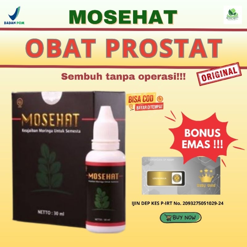 Mosehat Herbal Obat Prostat Alami Original Standar BPOM Sembuh Tanpa Operasi