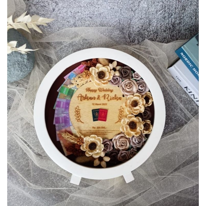 Mahar Bulat Rustic Mahar Mewah Mahar Pernikahan Frame Mahar